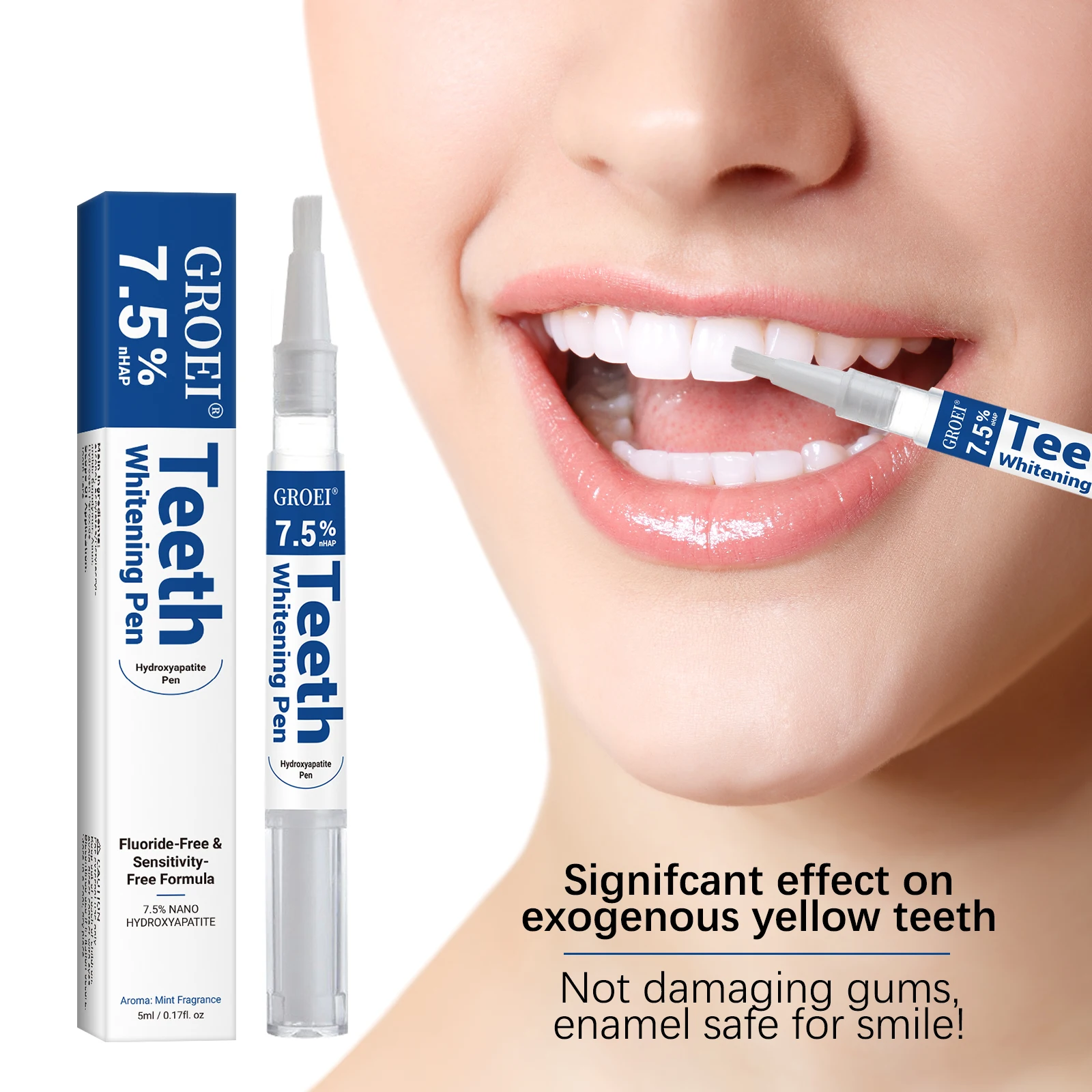Teeth Whitening Hydrogen Peroxide - Hydroksiapatytowy długopis do wybielania zębów Dazzling