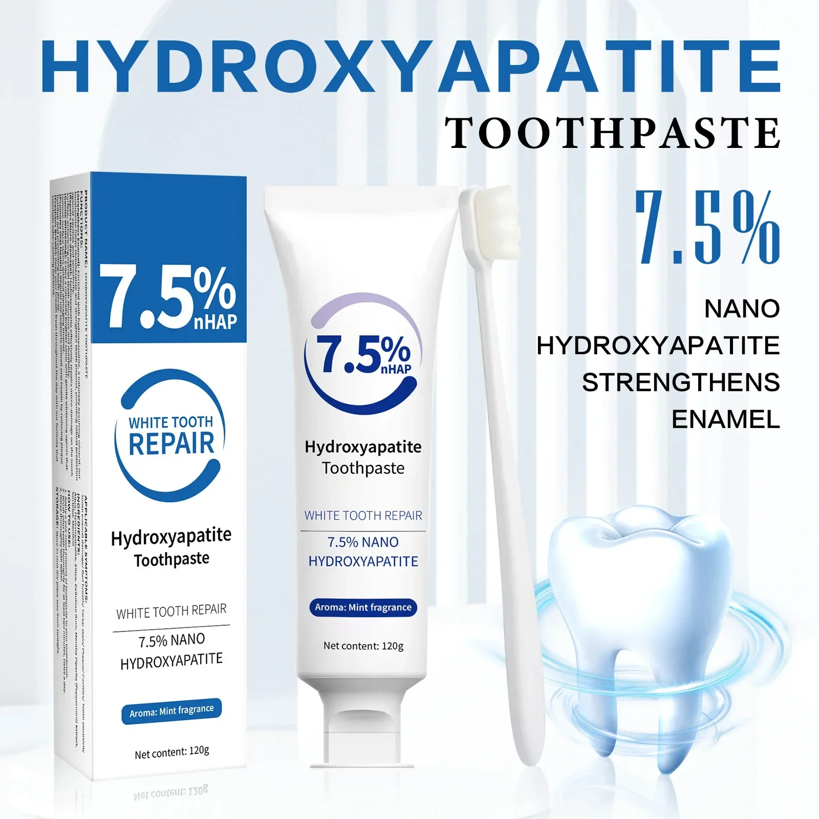Hydroxyapatite Toothpaste - Zestaw: pasta do zębów i pisak