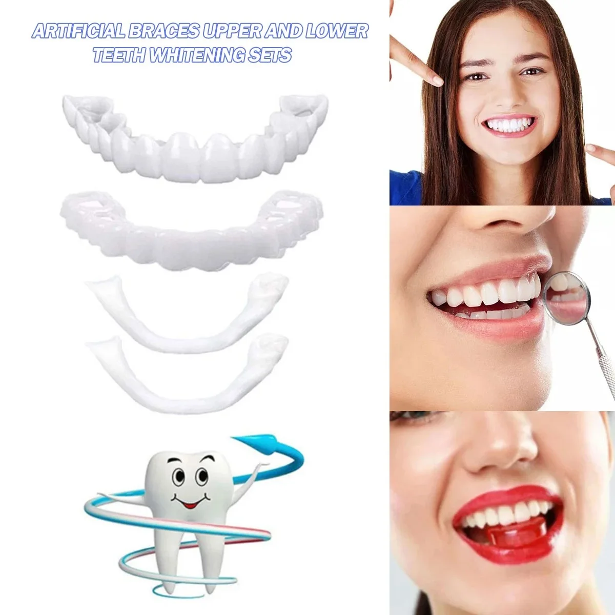 Teeth Whitening Procedure - Okładziny na zęby Wybielanie zębów Protezy