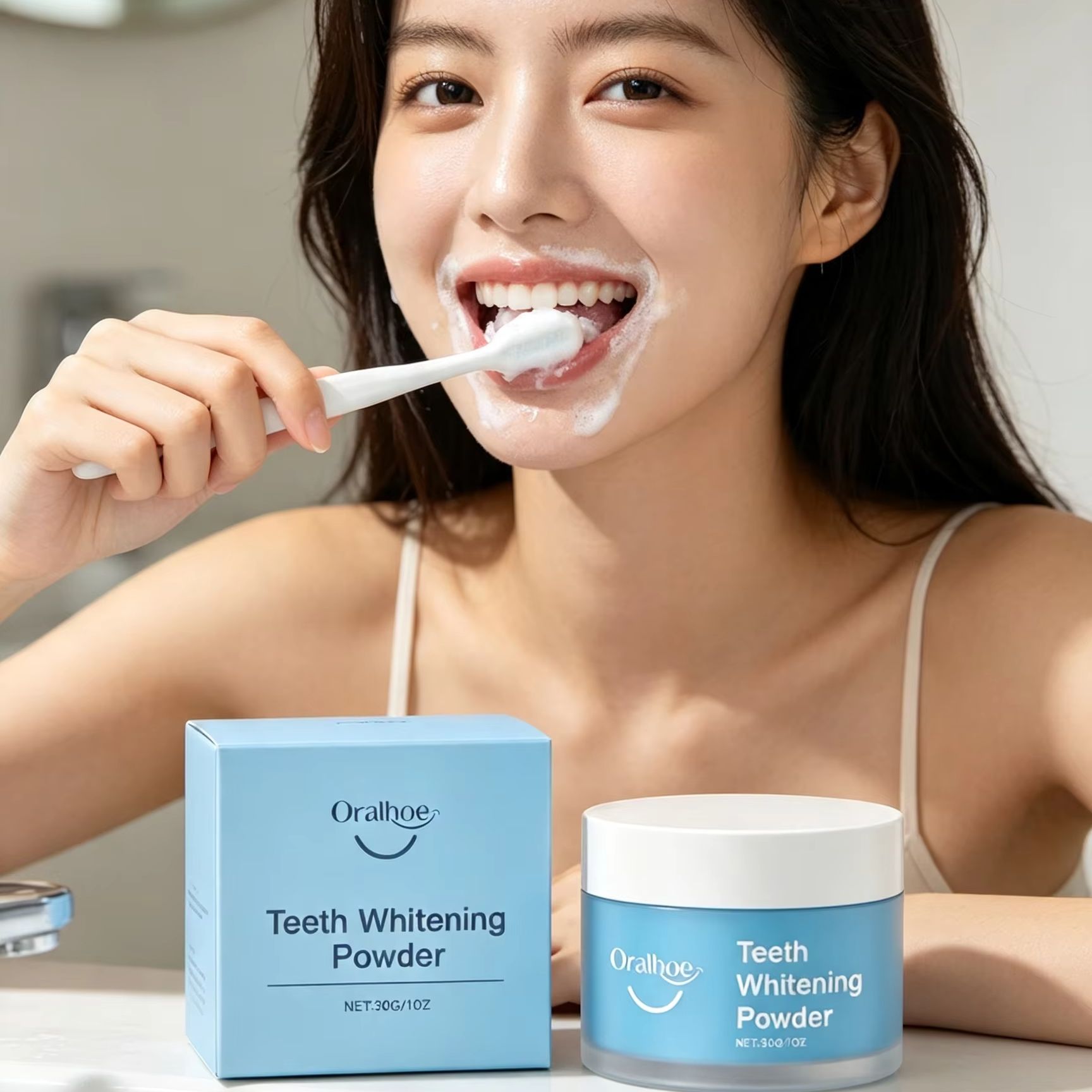 Teeth Whitening Co - Proszek do zębów Oralhoe do czyszczenia