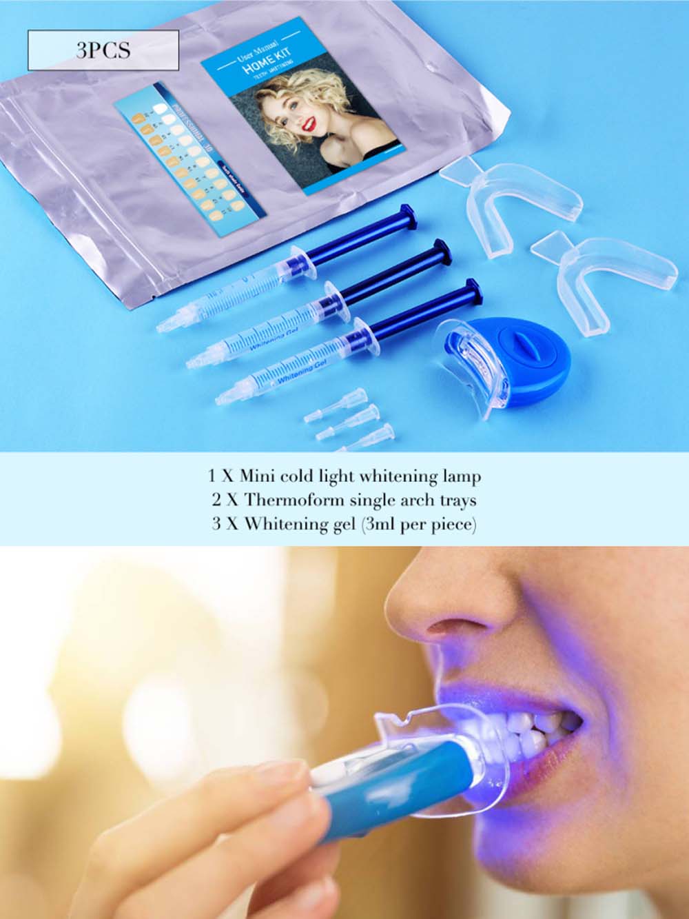 Teeth Whitening/Bleaching - Najwyższej jakości zestaw żelowy do wybielania
