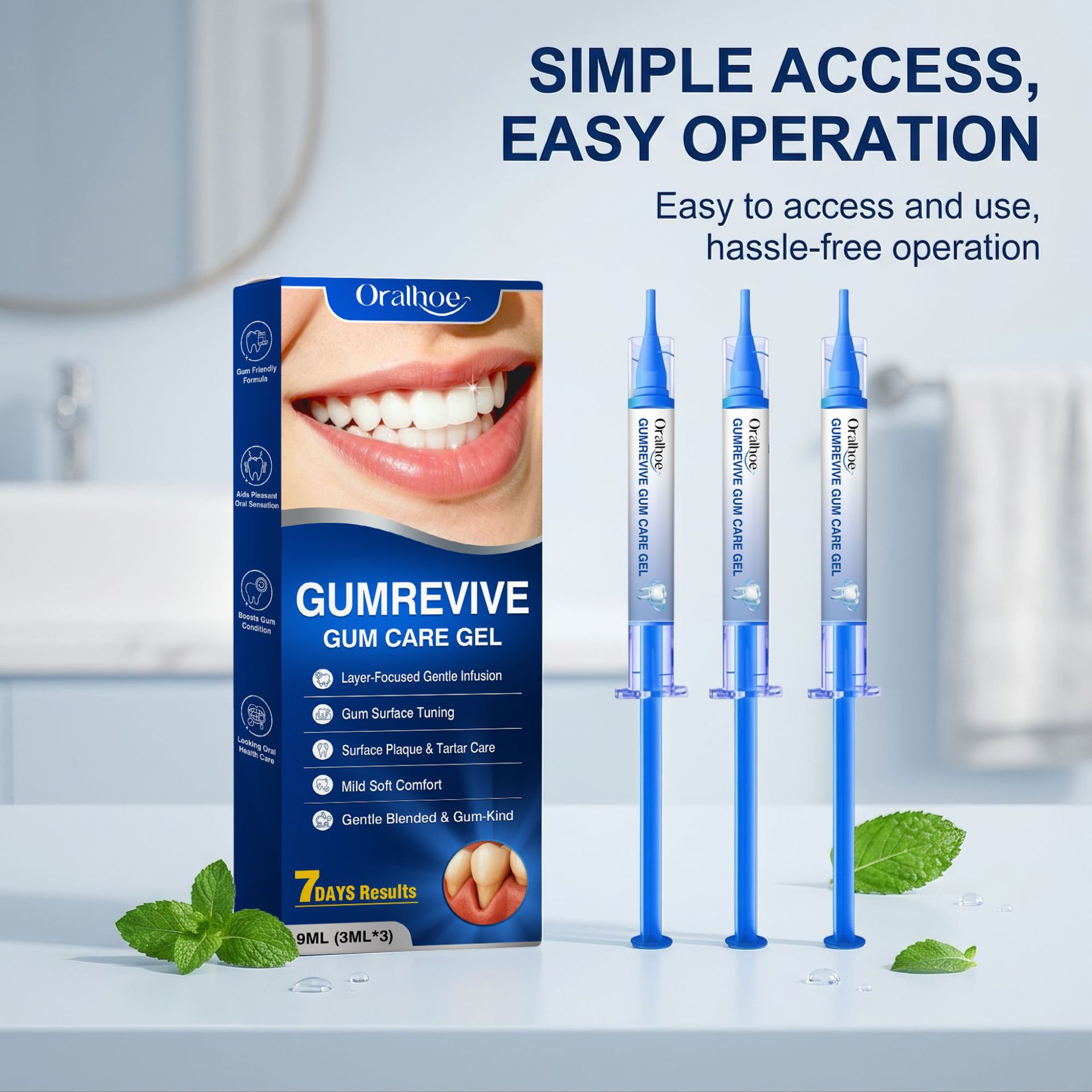 Teeth Whitening Procedure - Żel do higieny jamy ustnej, zestaw