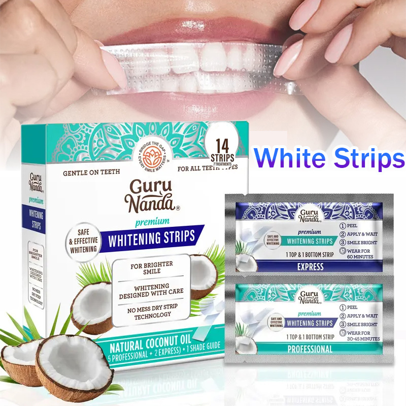 Teeth Whitening Strips Permanent - 1/2/3 Pudełka Białych Pasków z Olejem