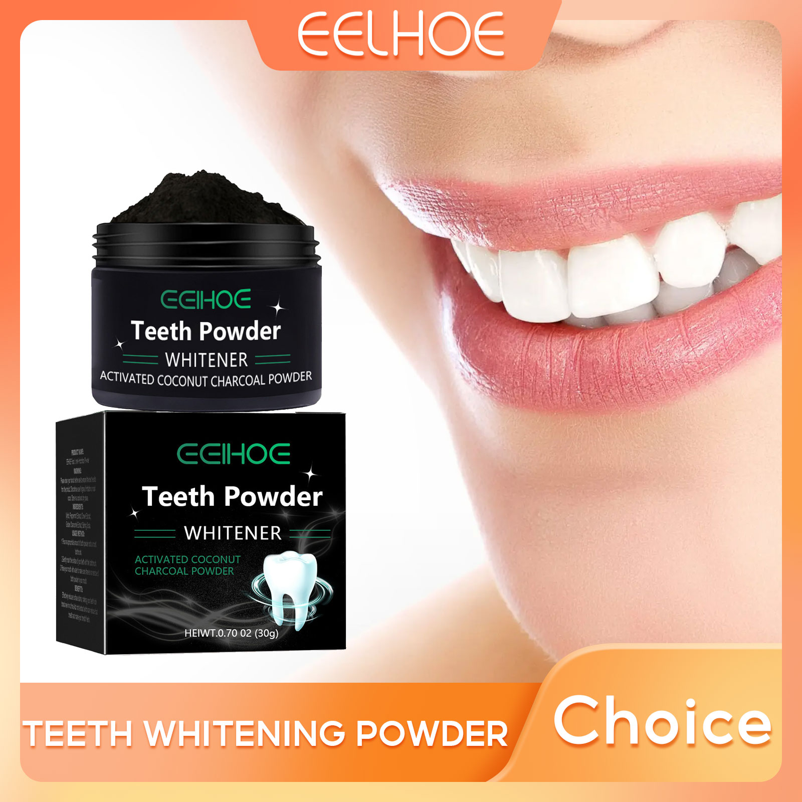 EELHOE Proszek z węglem drzewn – Teeth Whitening Charcoal recenzja i cena