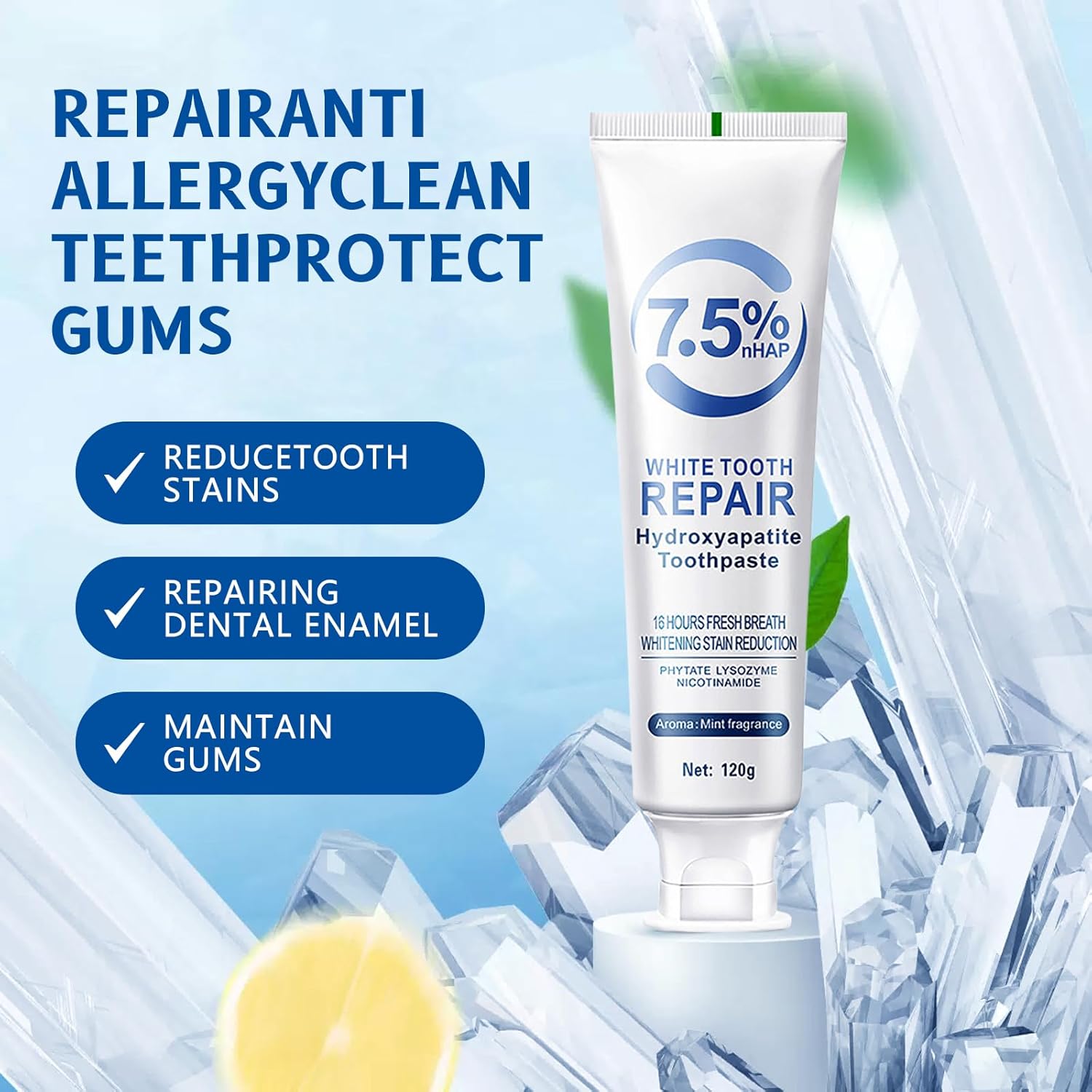 1/2 szt. Pasta do zębów z hydr – Hydroxyapatite Toothpaste recenzja i cena