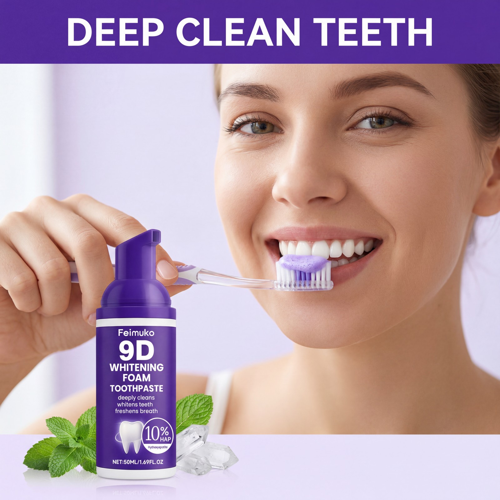 9D Fioletowa Piankowa Pasta do – Hydroxyapatite Toothpaste recenzja i cena