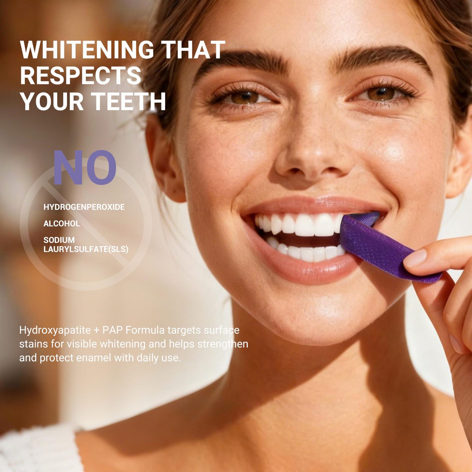 Fioletowe paski do wybielania  – Teeth Whitening Strips Permanent recenzja i cena