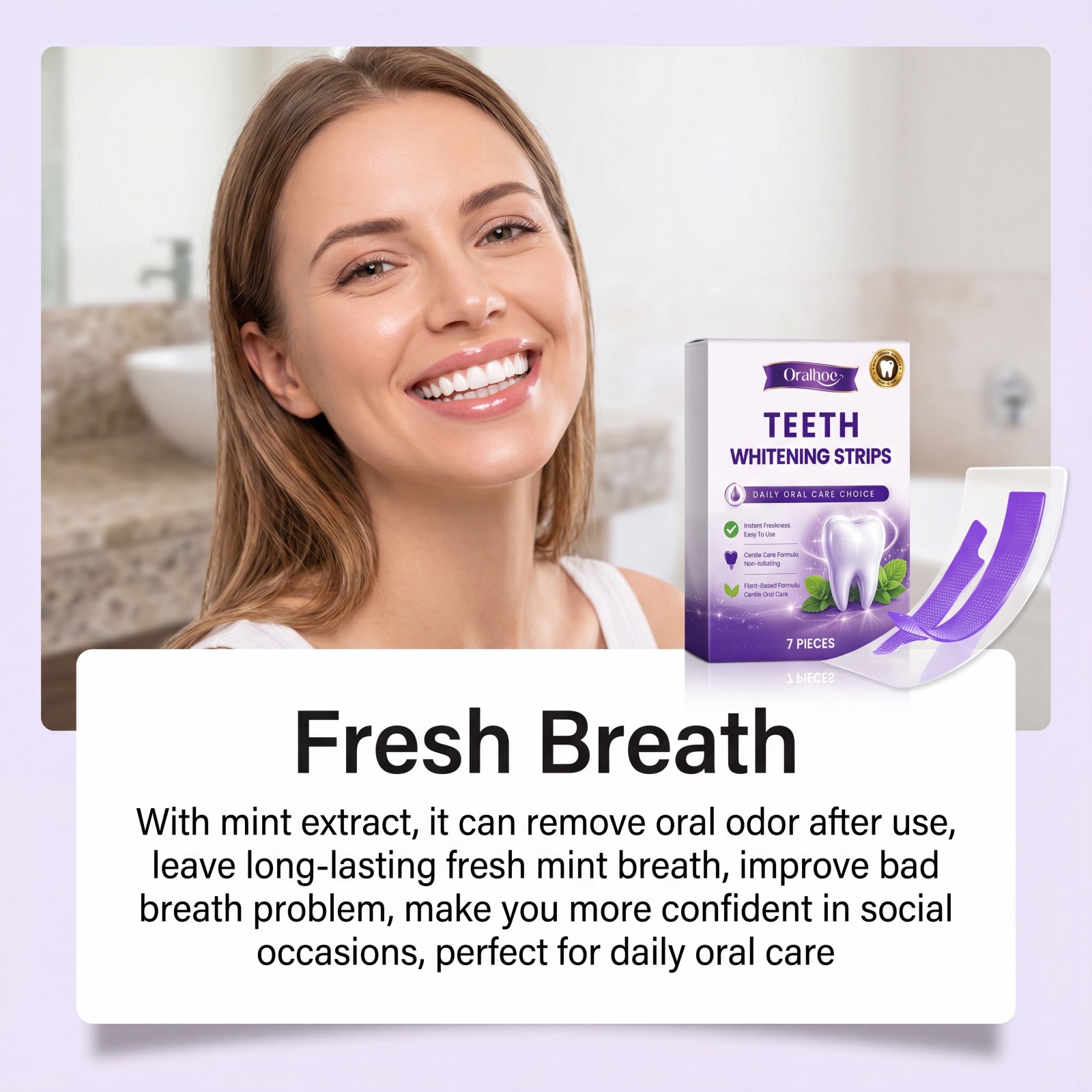 Fioletowe paski do wybielania  – Teeth Whitening Strips Permanent recenzja i cena