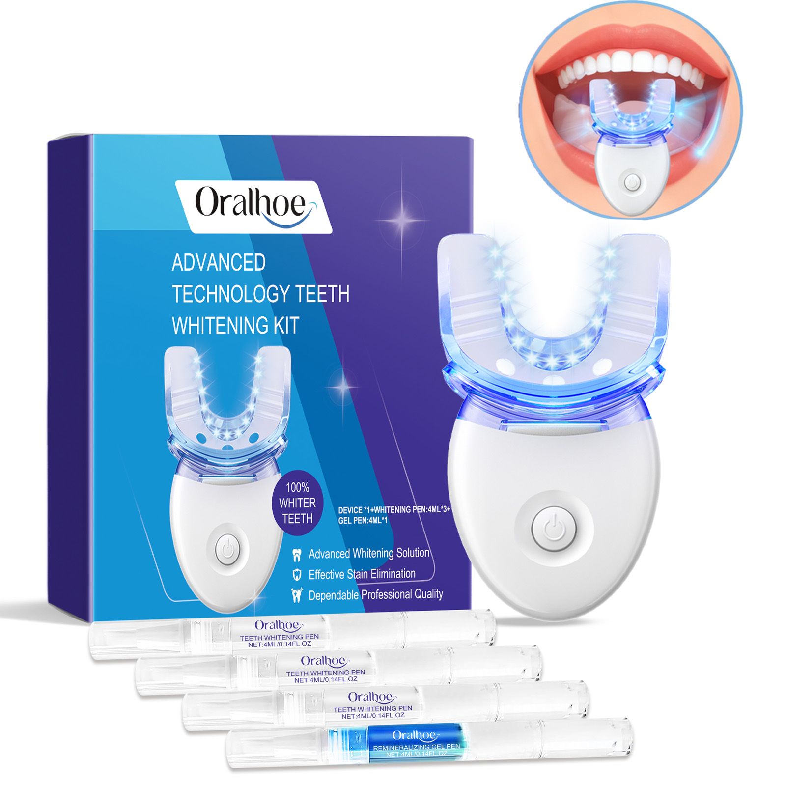 Profesjonalny zestaw do wybiel – Teeth Whitening Blue Light recenzja i cena