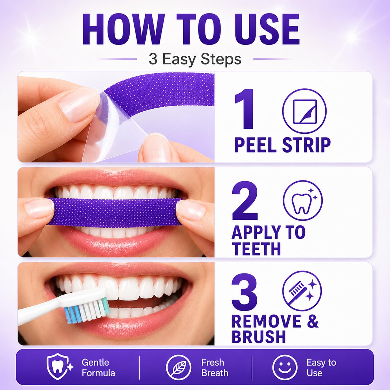 7/14/21 szt. Fioletowe paski d – Teeth Whitening Strips Permanent recenzja i cena